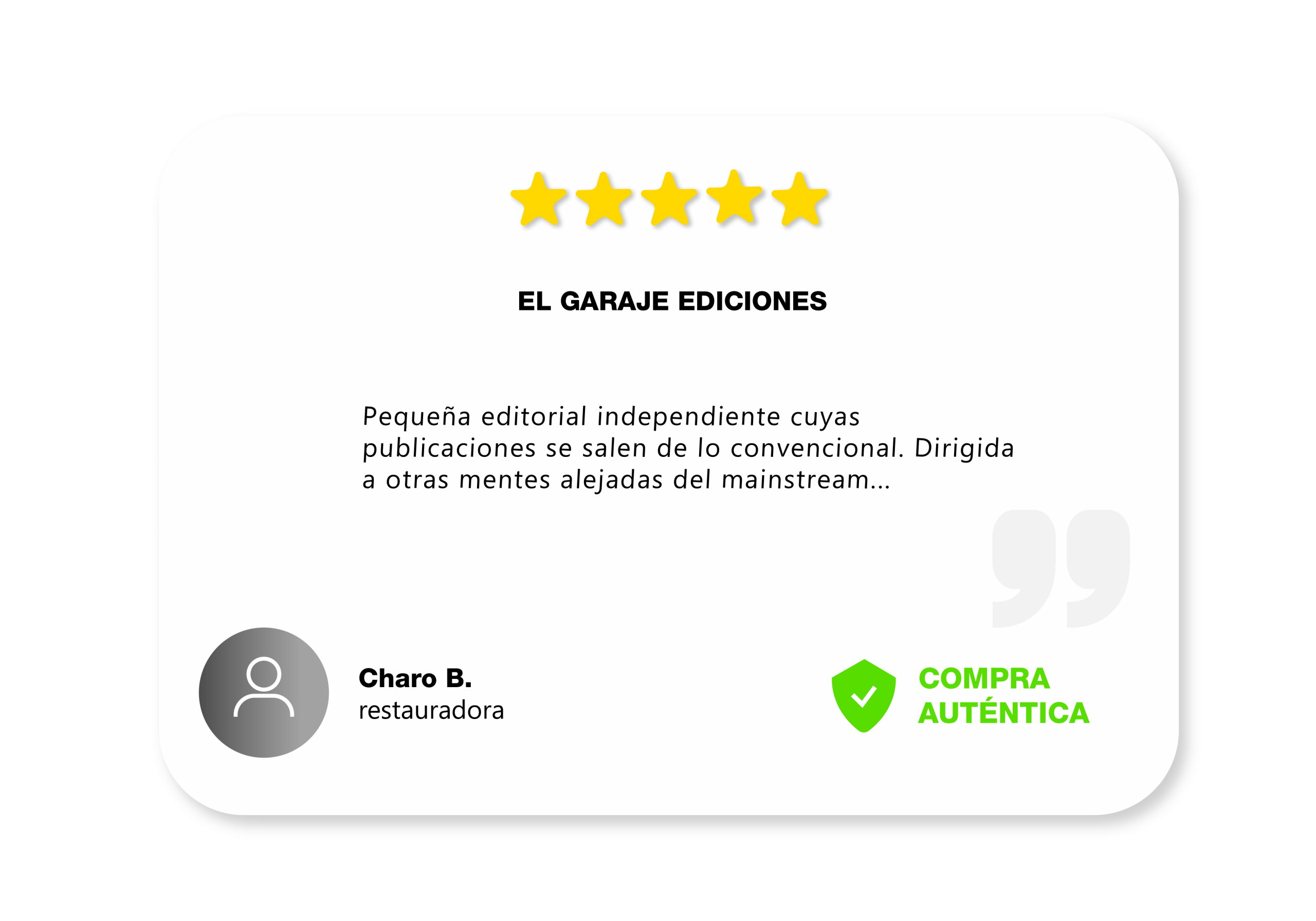 Opinión de El Garaje Ediciones