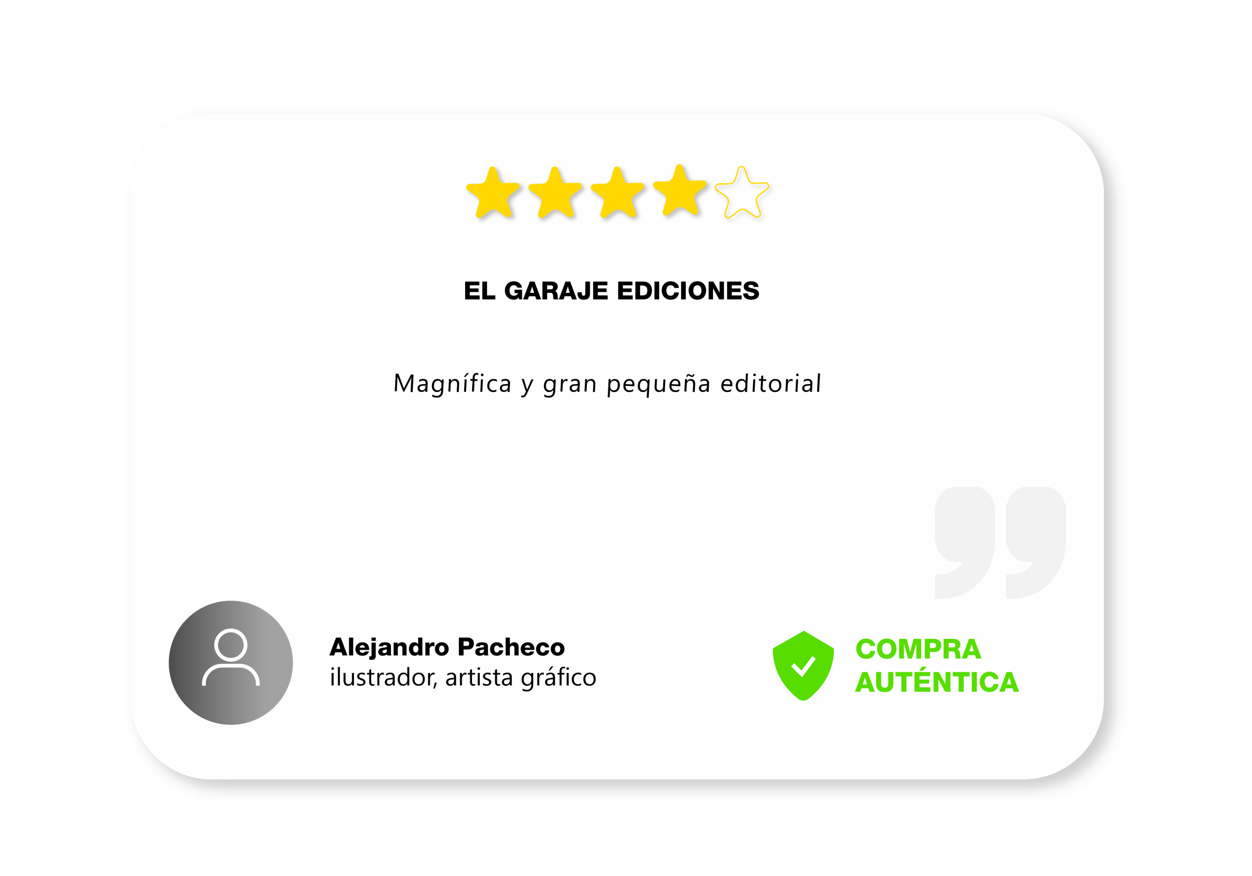 Opinioón de EL GARAJE EDICIONES